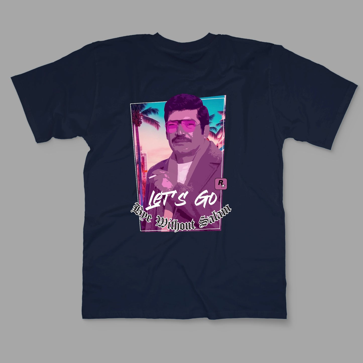 “BYE WITHOUT SALAM” Printed Regular Tee - Denjoe
