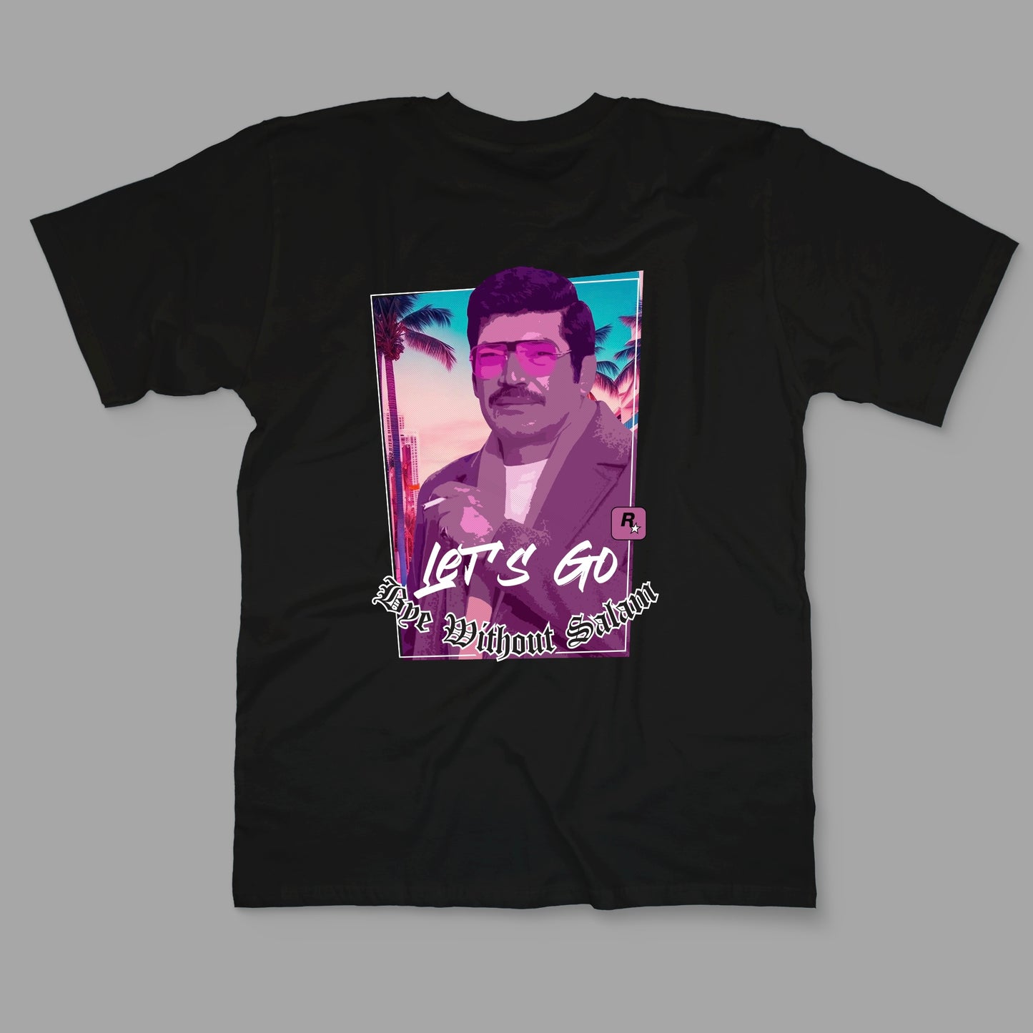 “BYE WITHOUT SALAM” Printed Regular Tee - Denjoe