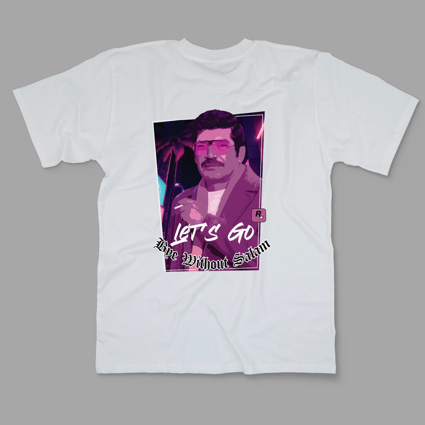 “BYE WITHOUT SALAM” Printed Regular Tee - Denjoe