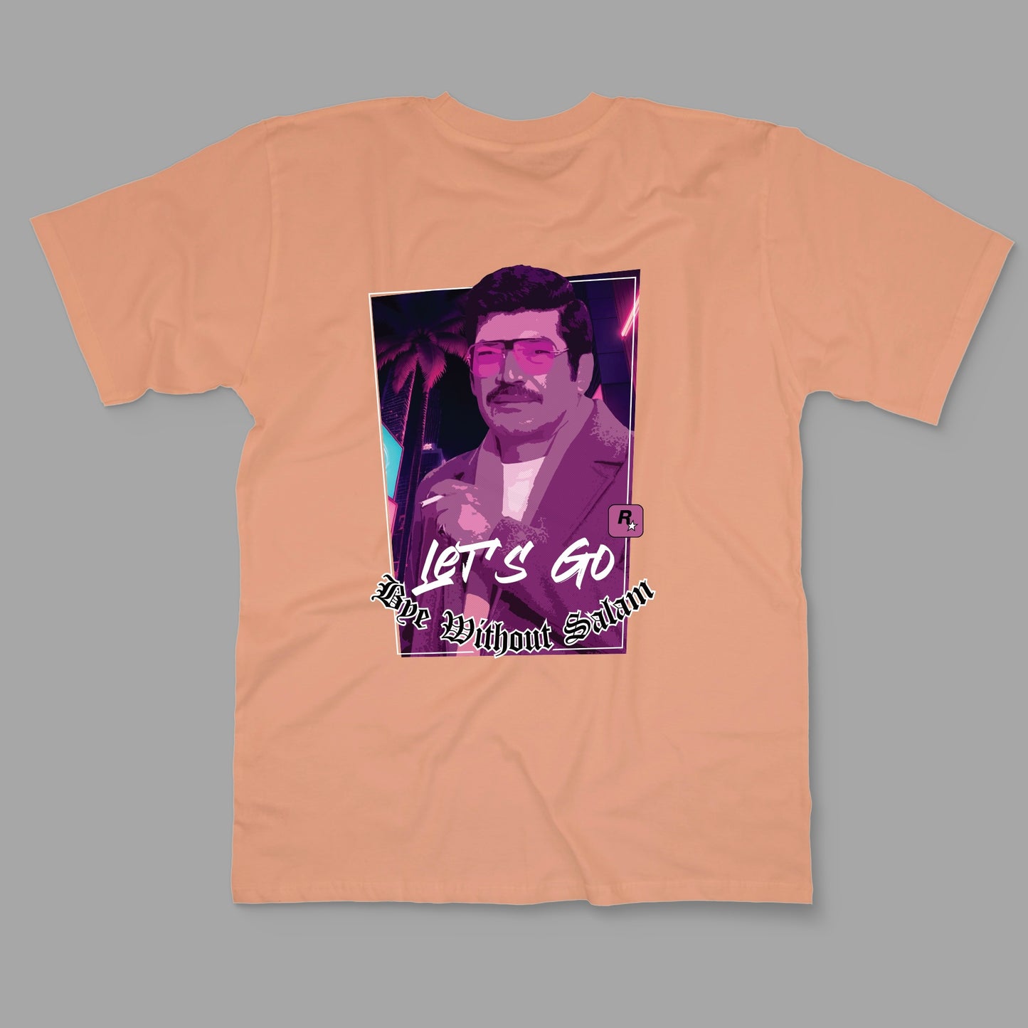 “BYE WITHOUT SALAM” Printed Regular Tee - Denjoe