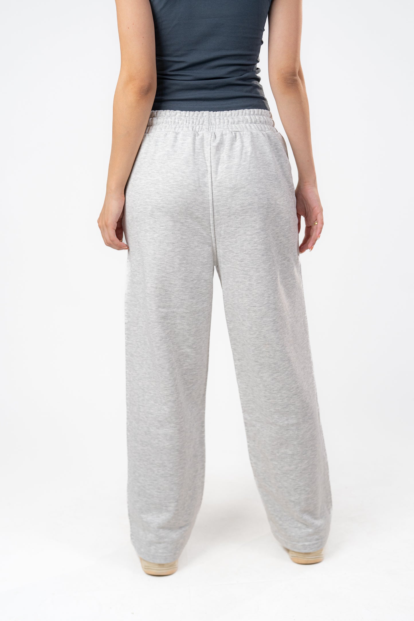 Light Grey Sweatpants Unisex Loose Fit