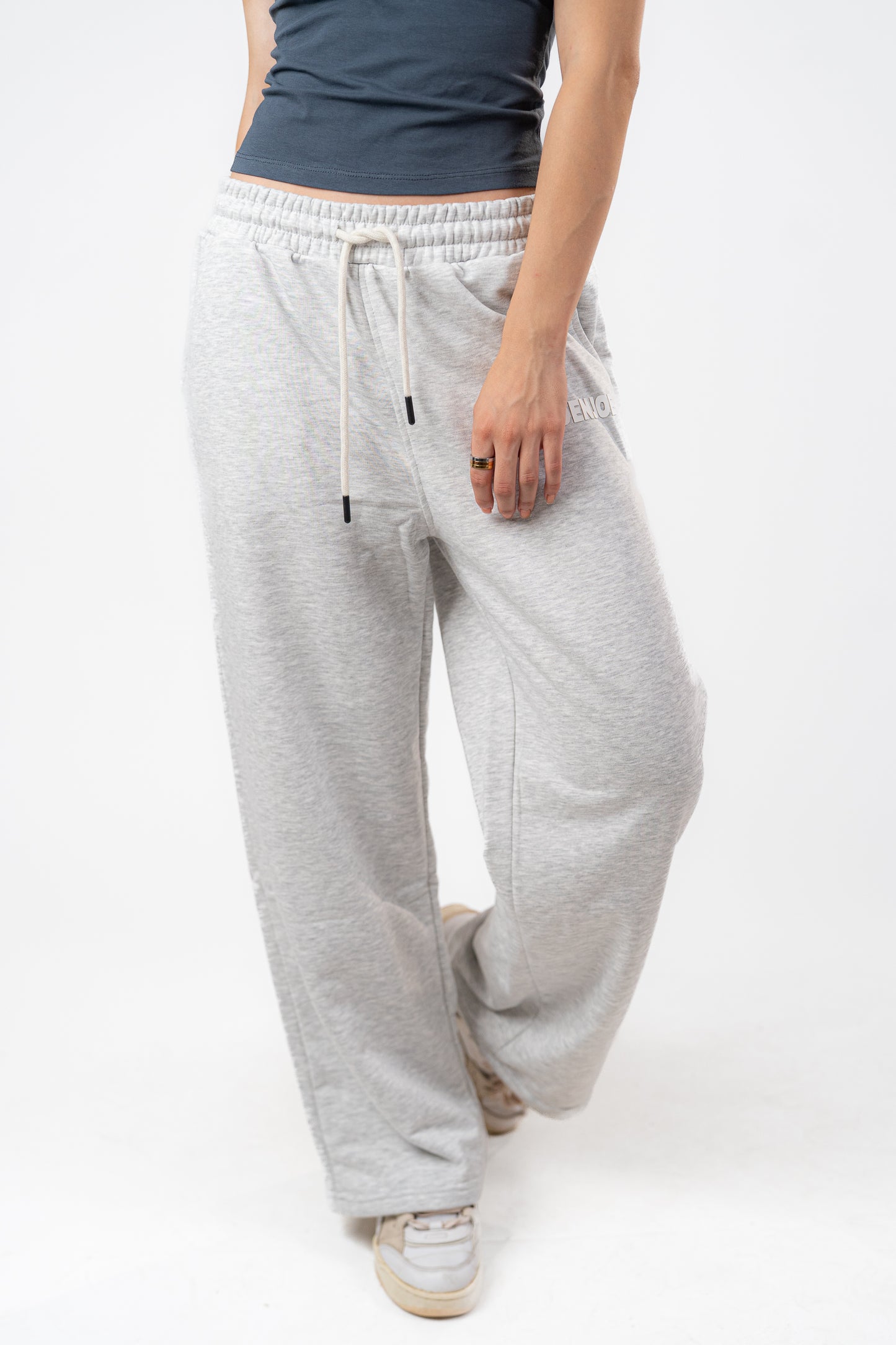 Light Grey Sweatpants Unisex Loose Fit