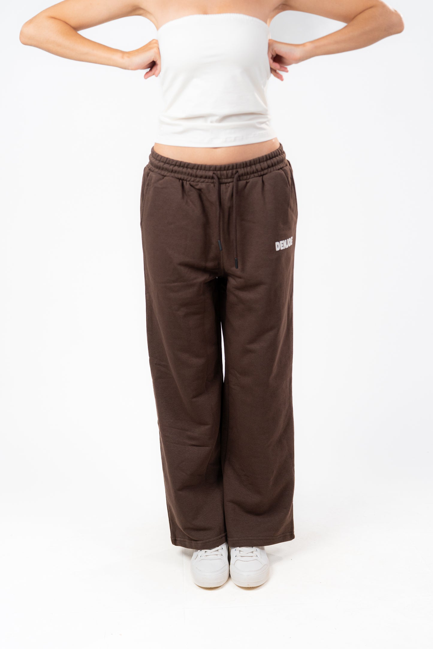 Brown Sweatpants Unisex Loose Fit