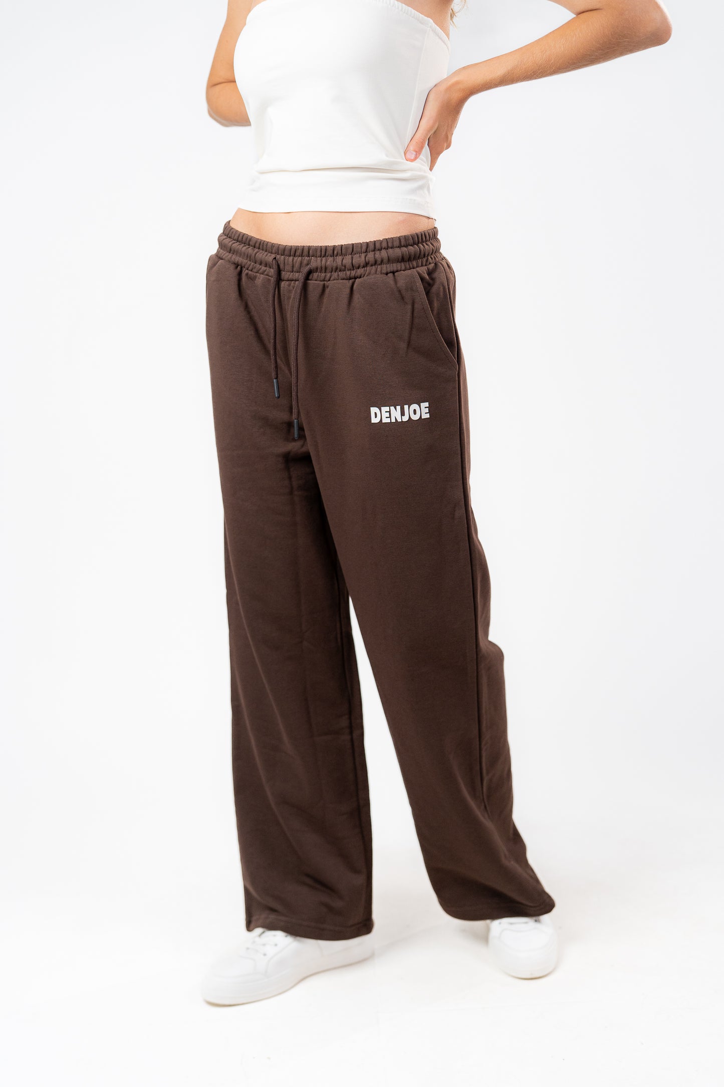 Brown Sweatpants Unisex Loose Fit