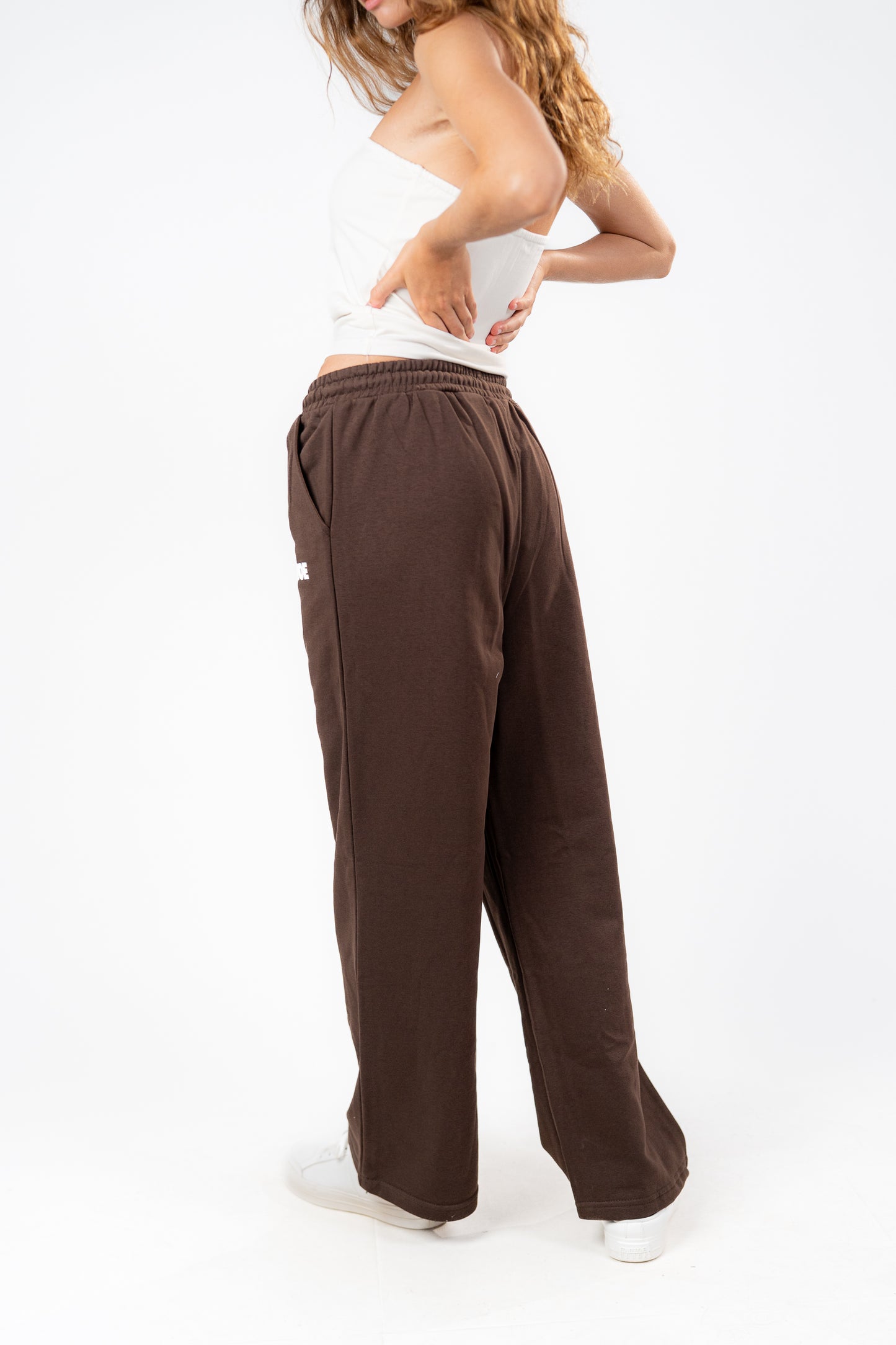 Brown Sweatpants Unisex Loose Fit