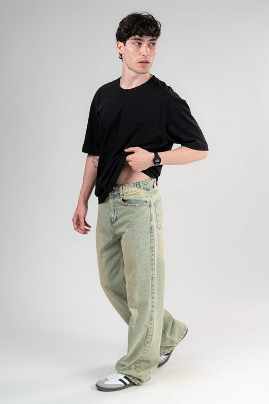 GREENISH BAGGY JEANS UNISEX