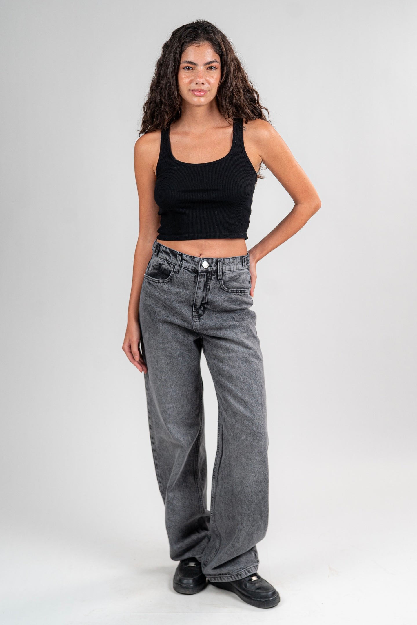 DARK GREY BAGGY JEANS UNISEX