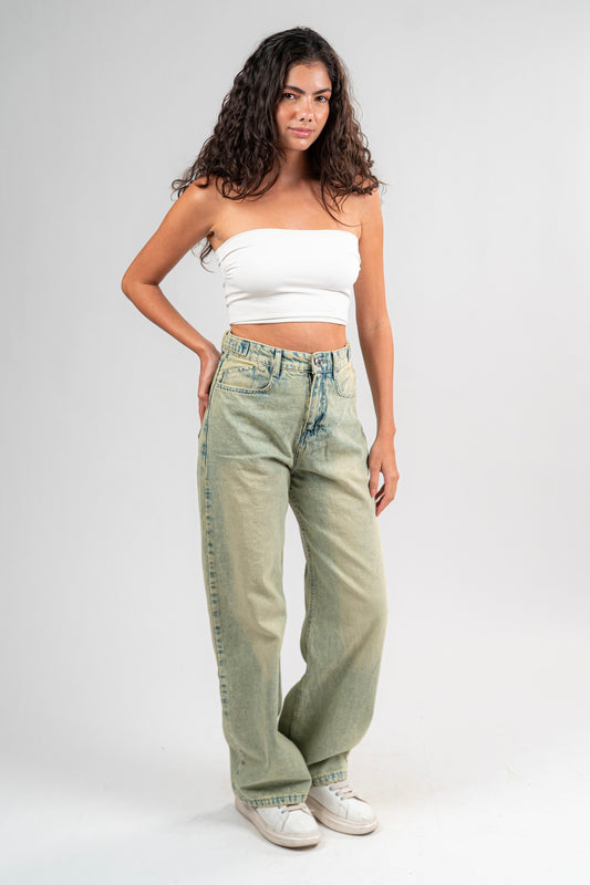 GREENISH BAGGY JEANS UNISEX