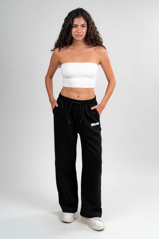 Black Sweatpants Unisex Loose Fit