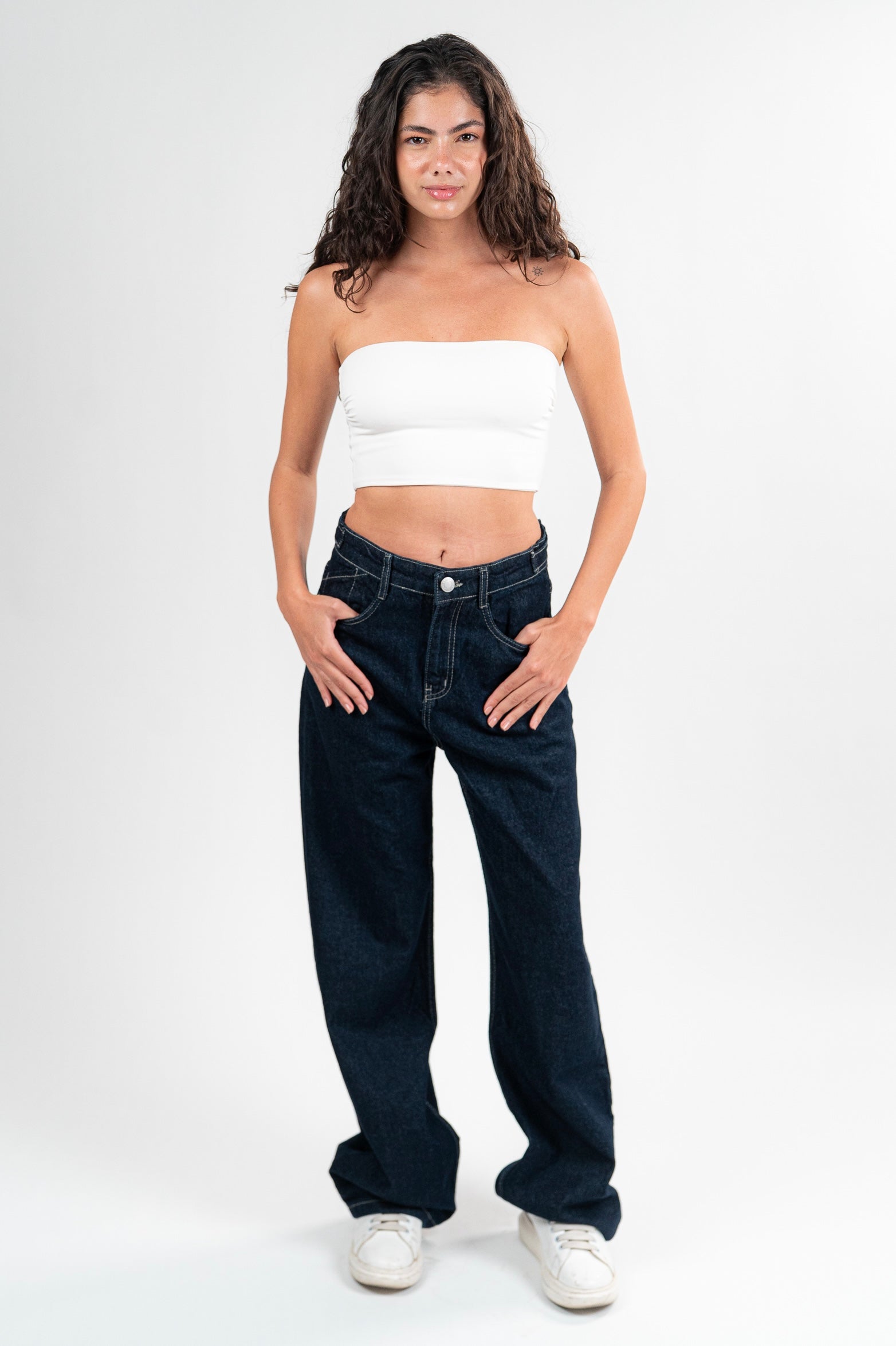 DARK NAVY BAGGY JEANS UNISEX – Denjoe