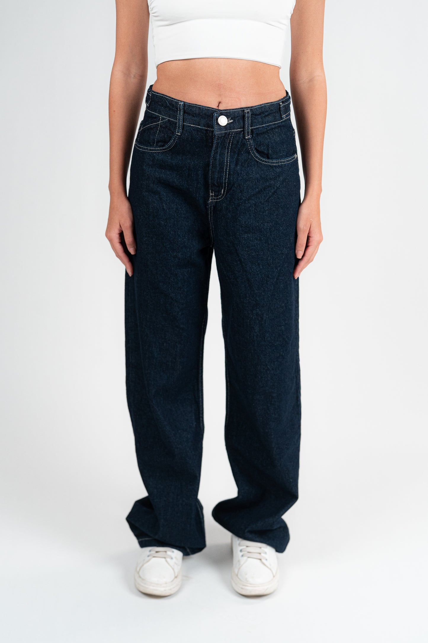 DARK NAVY BAGGY JEANS UNISEX