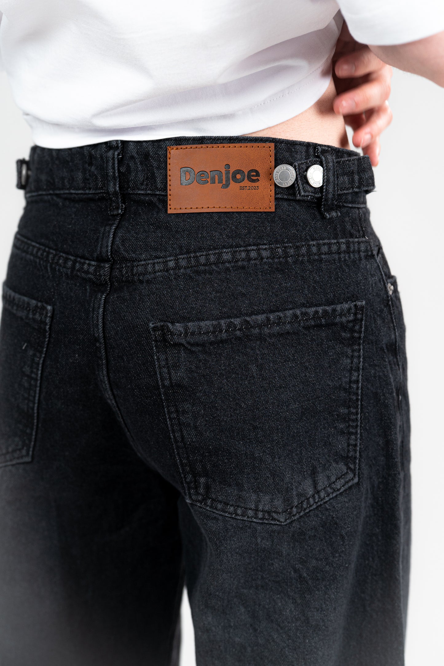 FADDED BLACK BAGGY JEANS UNISEX