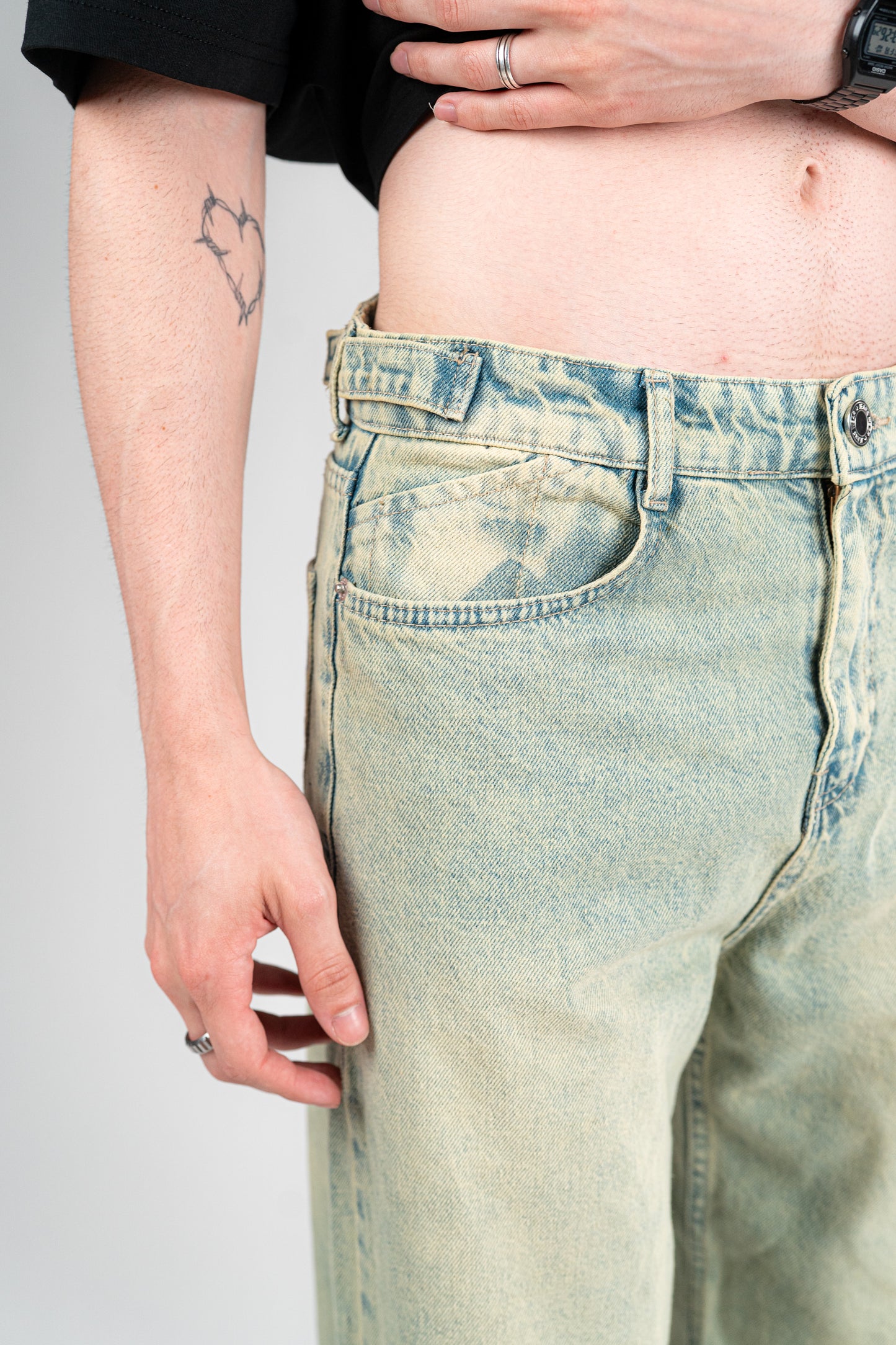 GREENISH BAGGY JEANS UNISEX