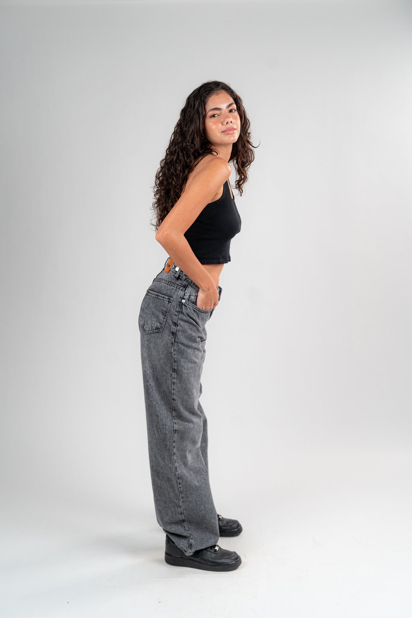 DARK GREY BAGGY JEANS UNISEX