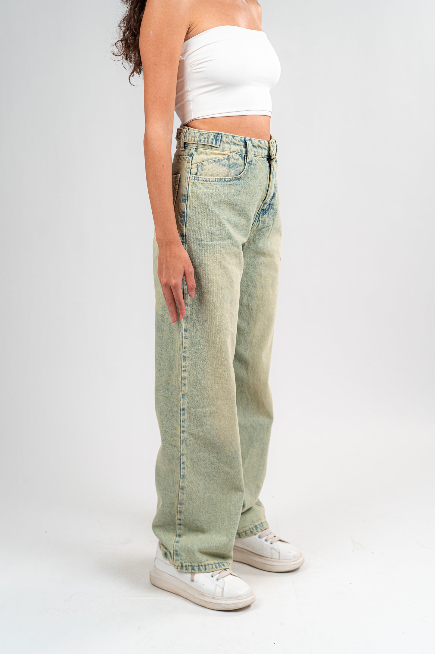 GREENISH BAGGY JEANS UNISEX