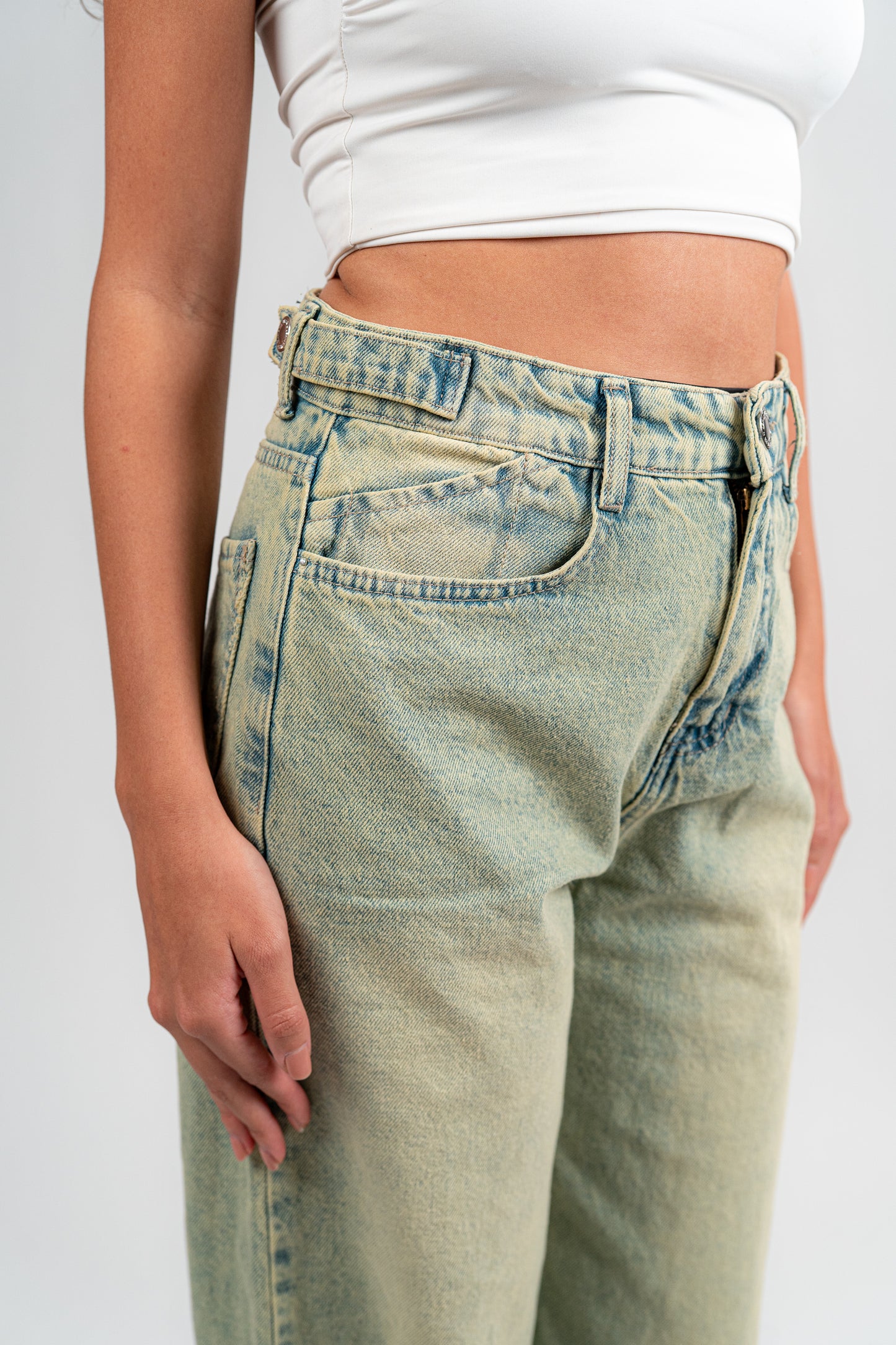 GREENISH BAGGY JEANS UNISEX