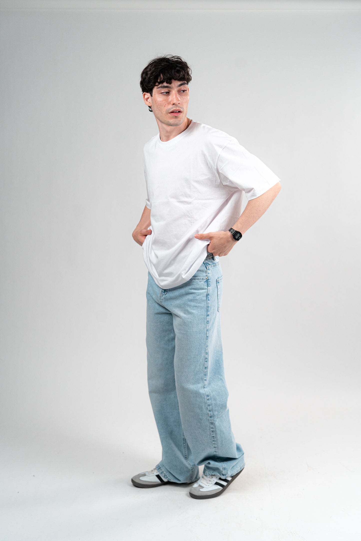 PALE INDIGO BAGGY JEANS UNISEX