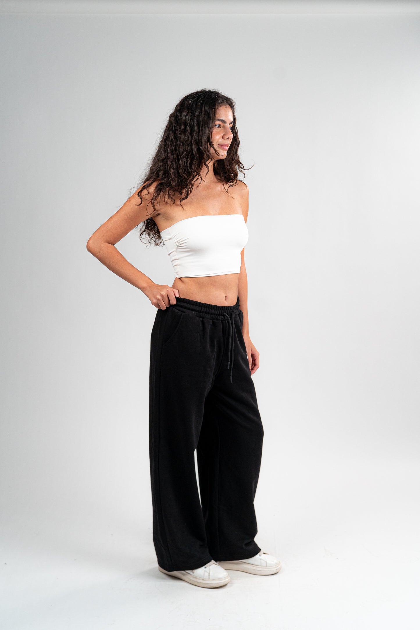 Black Sweatpants Unisex Loose Fit