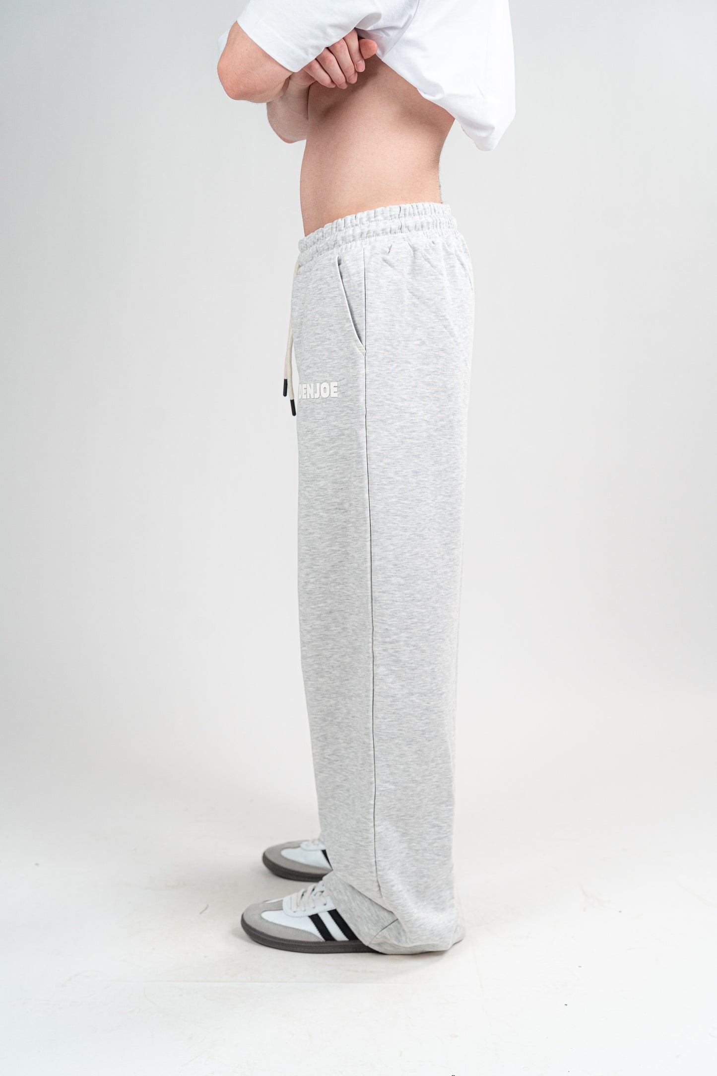 Light Grey Sweatpants Unisex Loose Fit