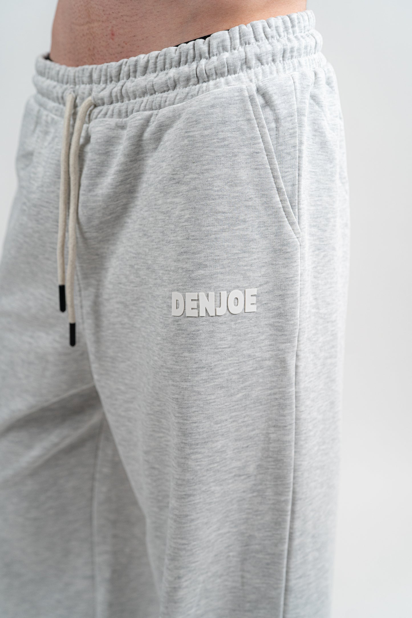 Light Grey Sweatpants Unisex Loose Fit