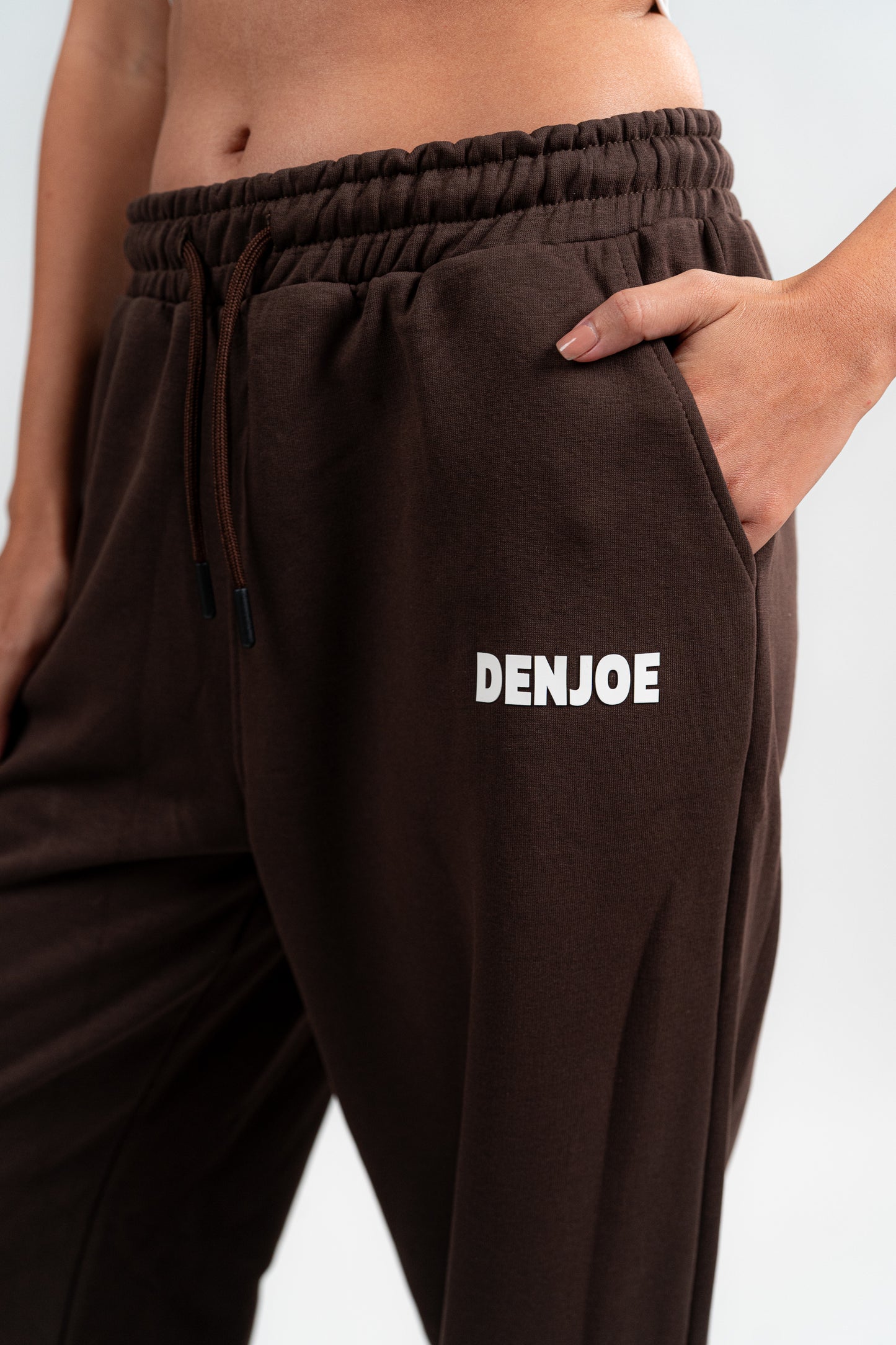 Brown Sweatpants Unisex Loose Fit