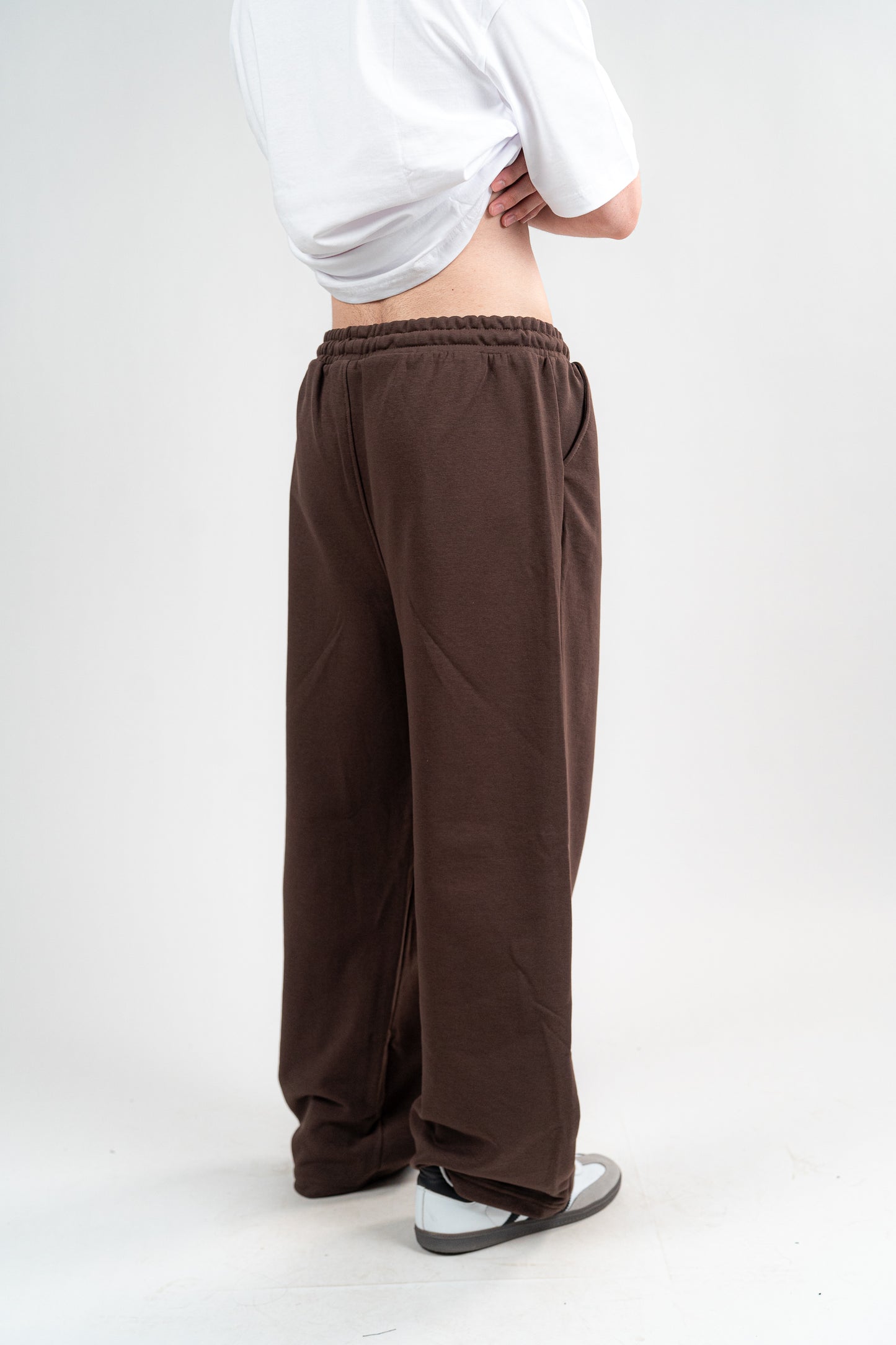 Brown Sweatpants Unisex Loose Fit