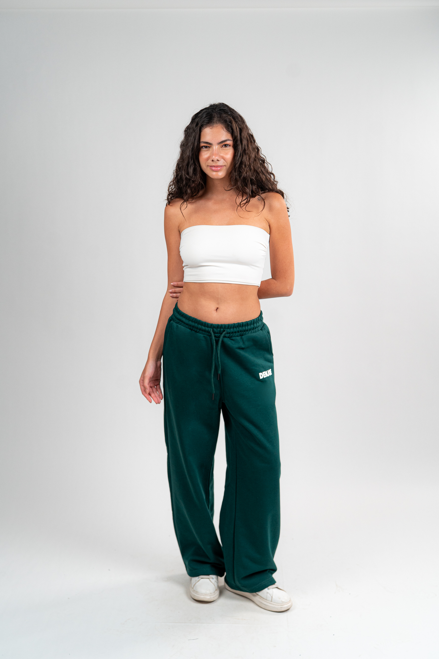 Dark Green Sweatpants Unisex Loose Fit