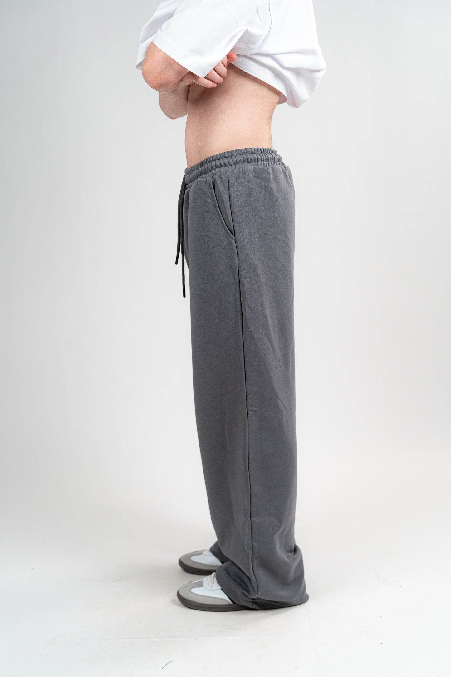 Dark Grey Sweatpants Unisex Loose Fit