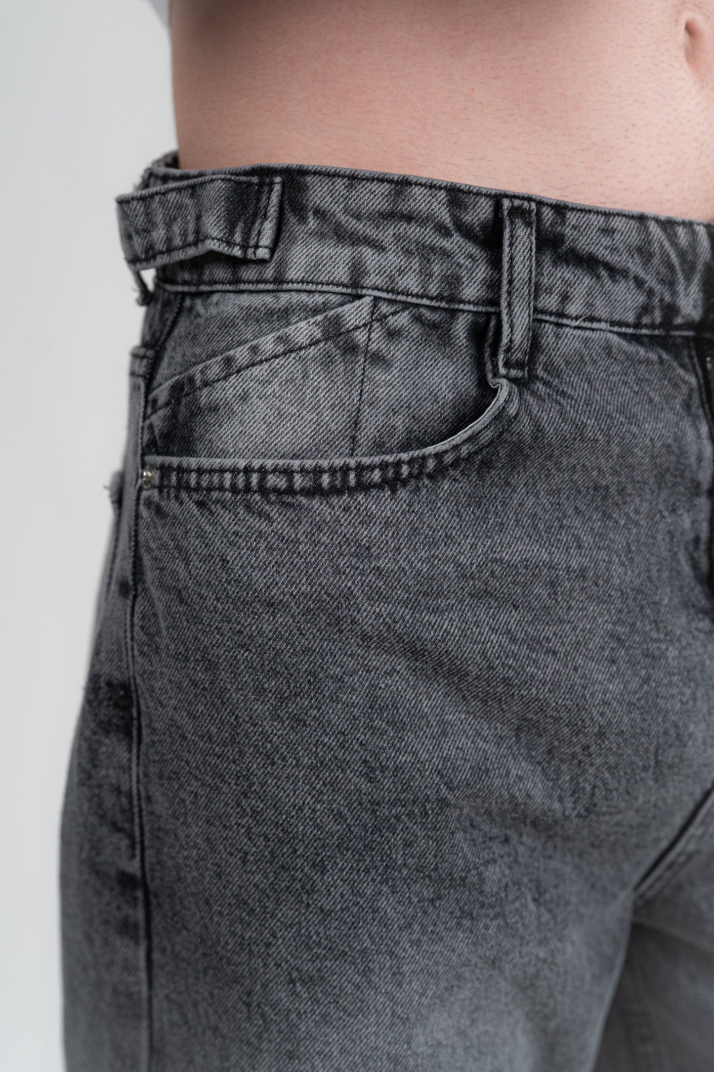 DARK GREY BAGGY JEANS UNISEX