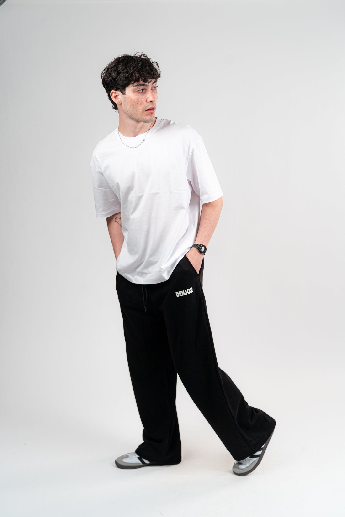 Black Sweatpants Unisex Loose Fit