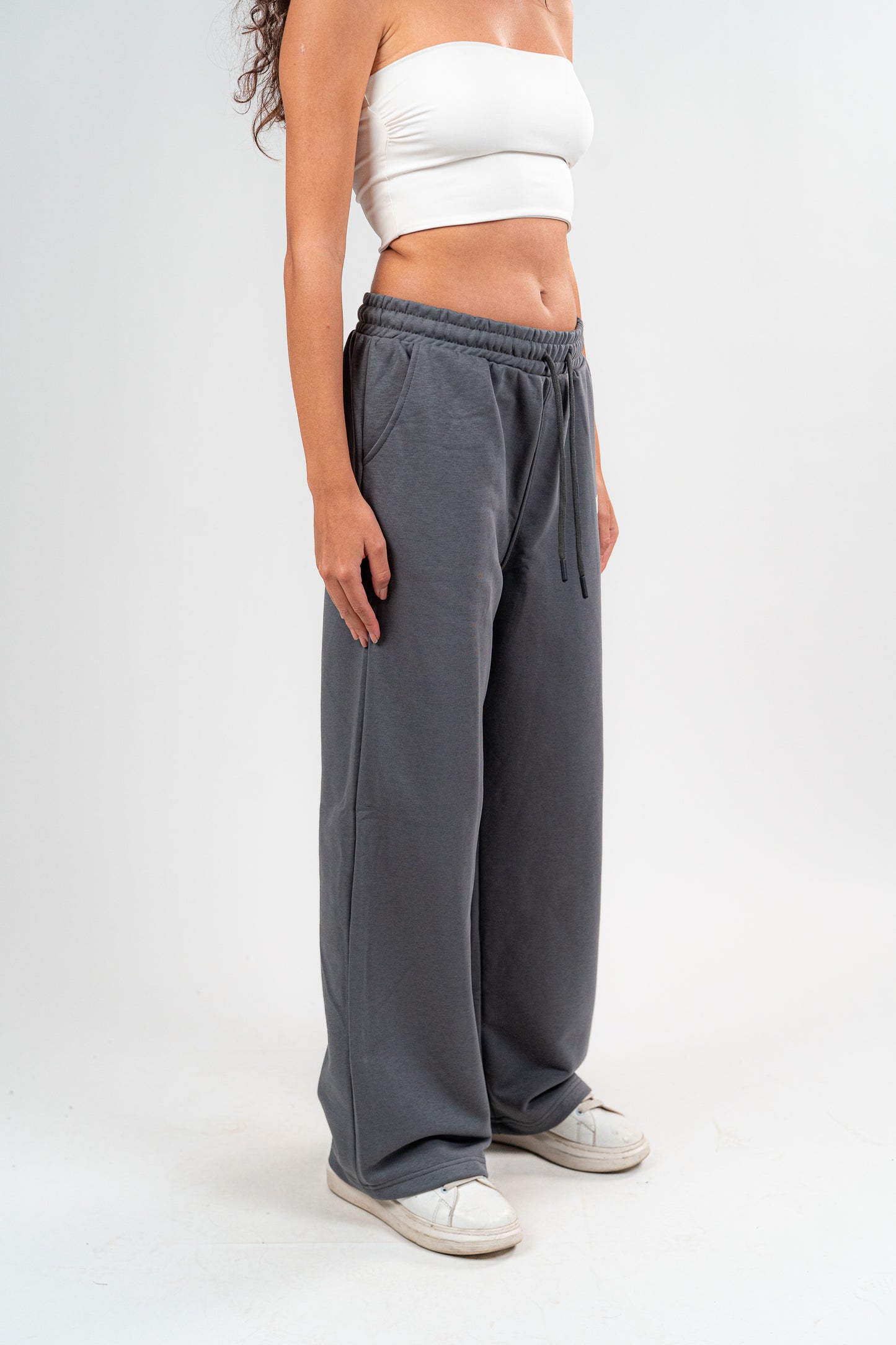 Dark Grey Sweatpants Unisex Loose Fit