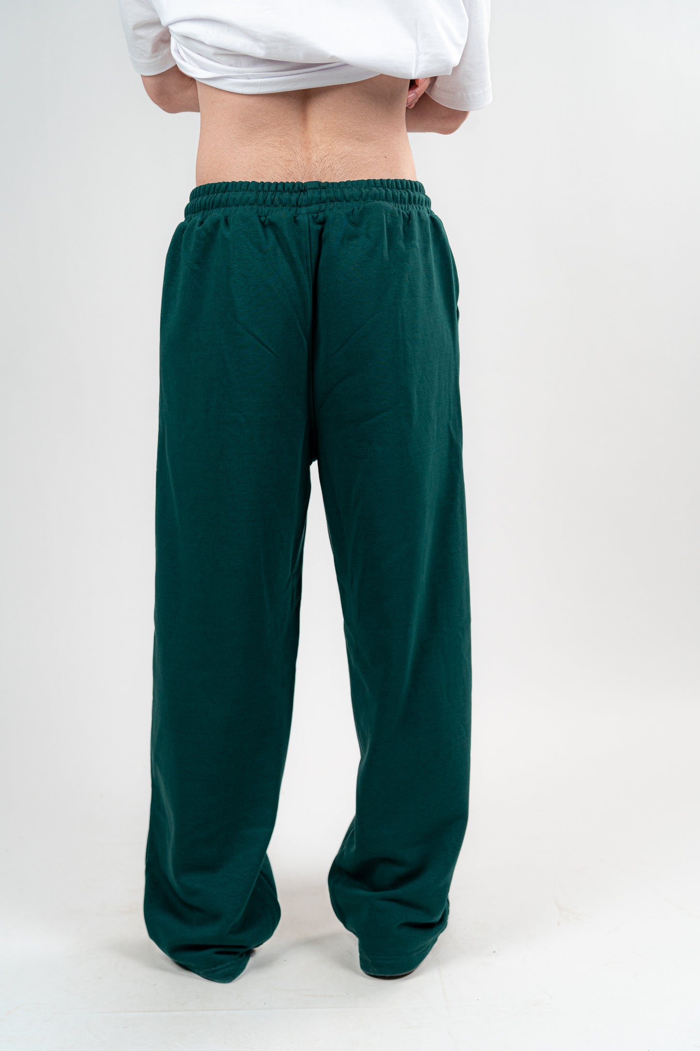Dark Green Sweatpants Unisex Loose Fit
