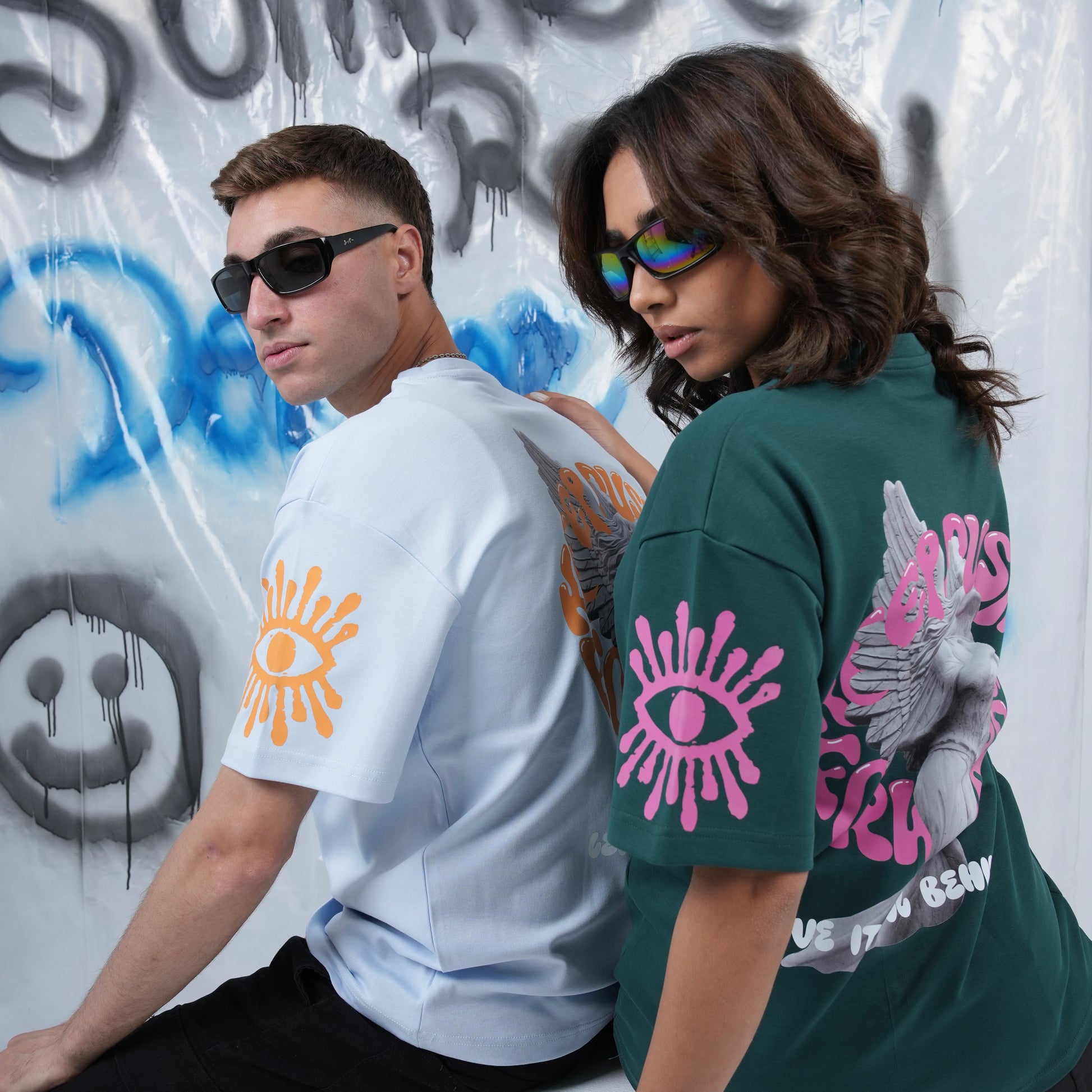 “Keep pushing Forword” Printed Oversized Tee - Denjoe