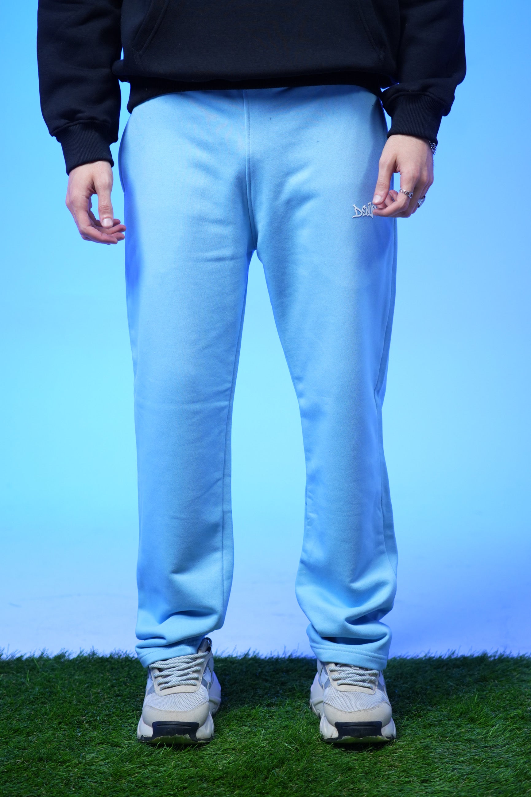 Unisex Plain Sweatpants BabyBlue - Denjoe