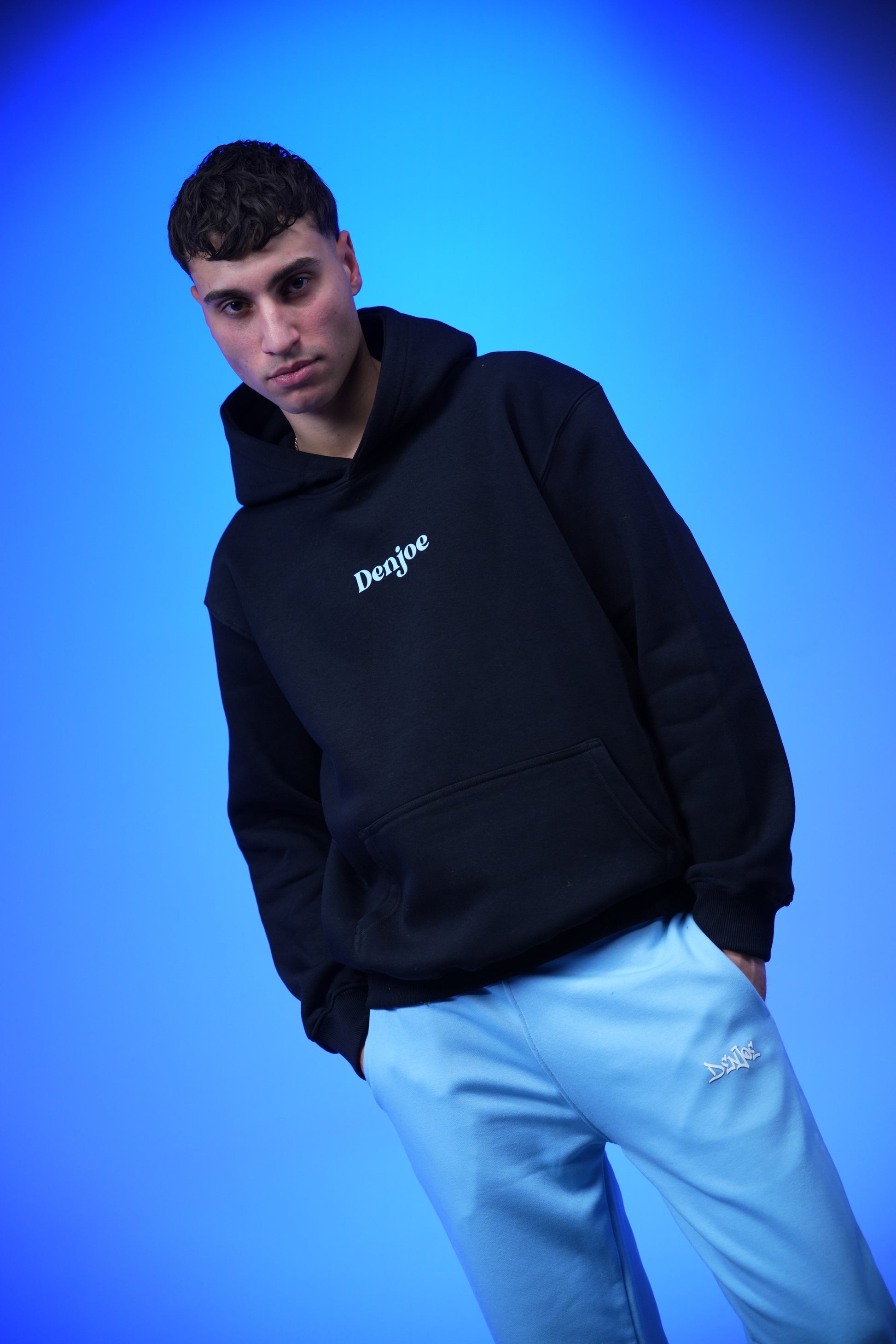 “Eyes Never Lies” Printed Oversized Hoodie Black - Denjoe