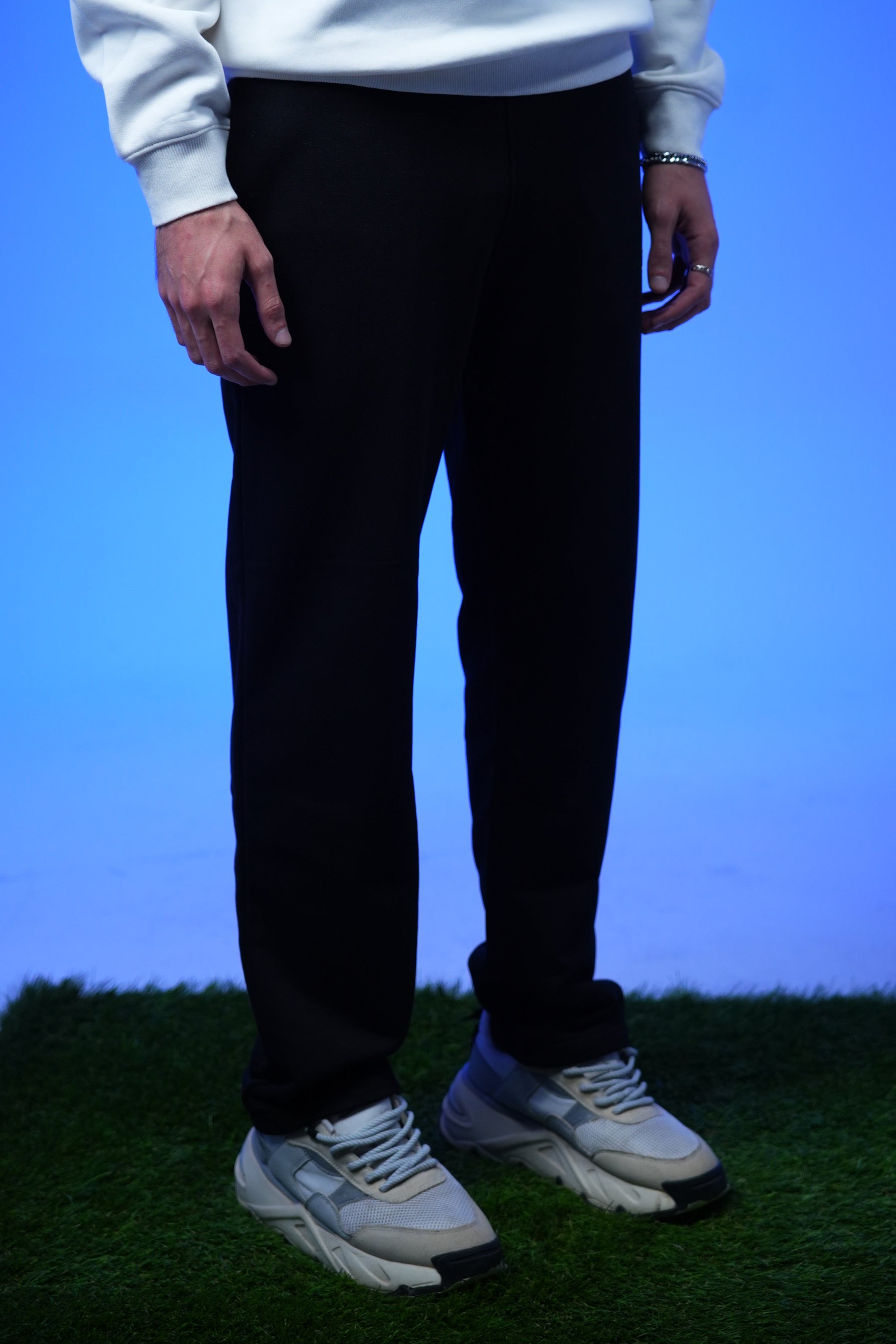 Unisex Plain Sweatpants Black - Denjoe
