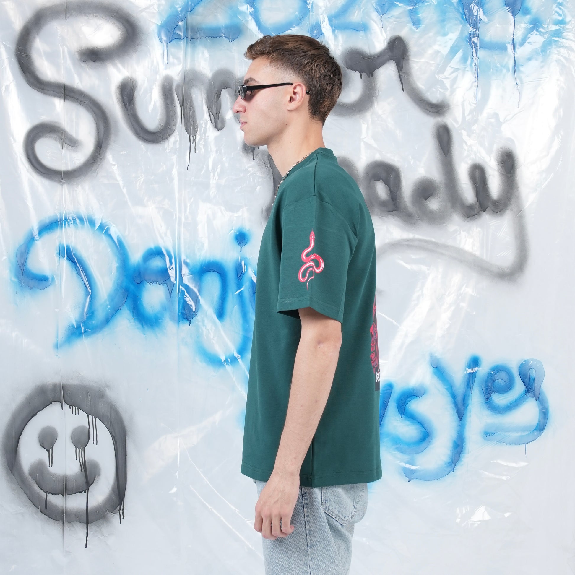 “Sometimes Dead is Better” Printed Oversized Tee - Denjoe