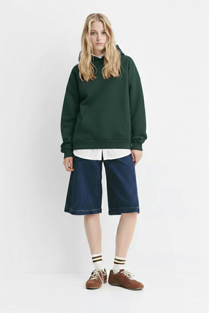 Dark Jade Green Basic Hoodie Unisex