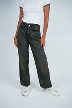 Relaxed Jeans Regular Waist - Washed Brown