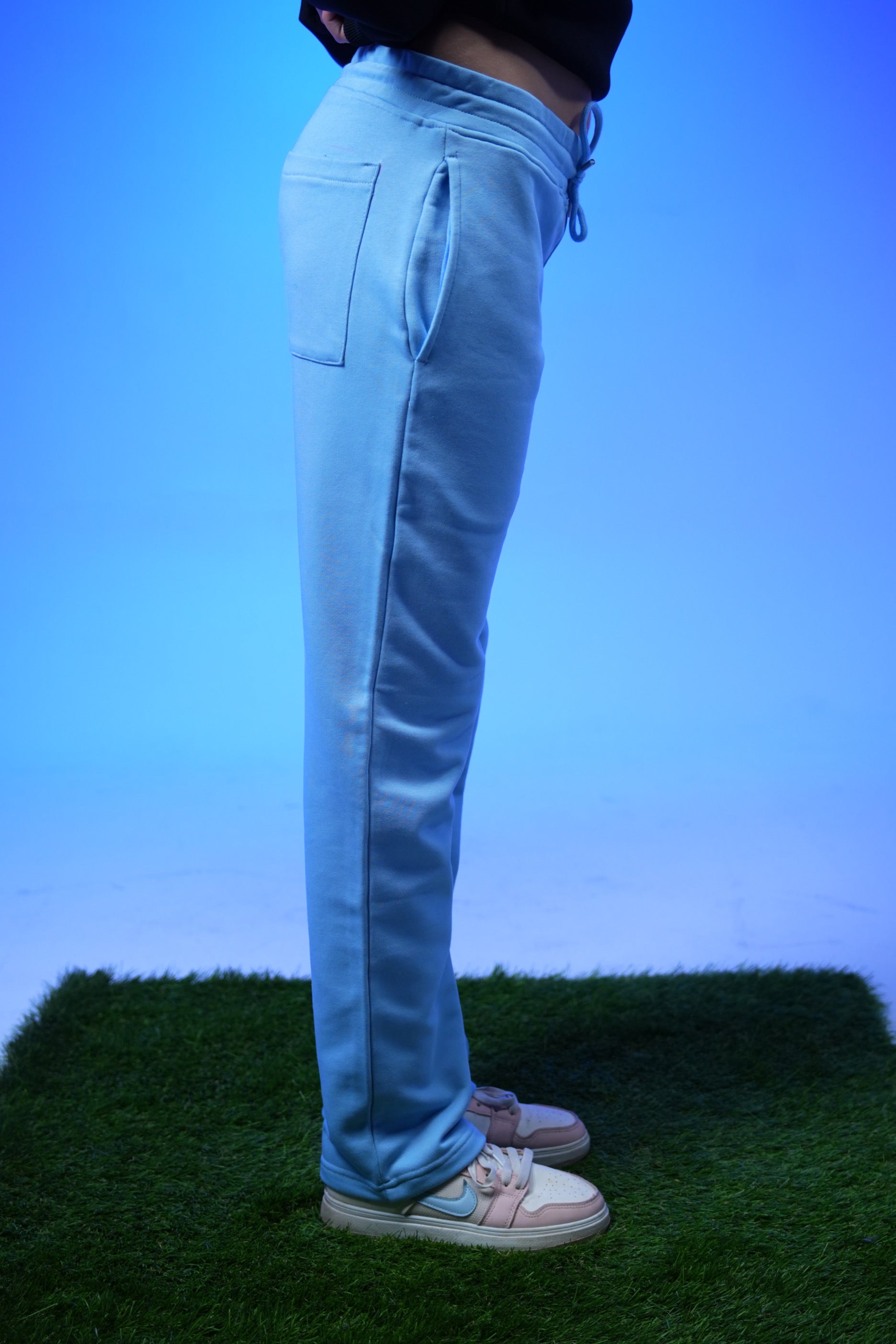 Unisex Plain Sweatpants BabyBlue - Denjoe