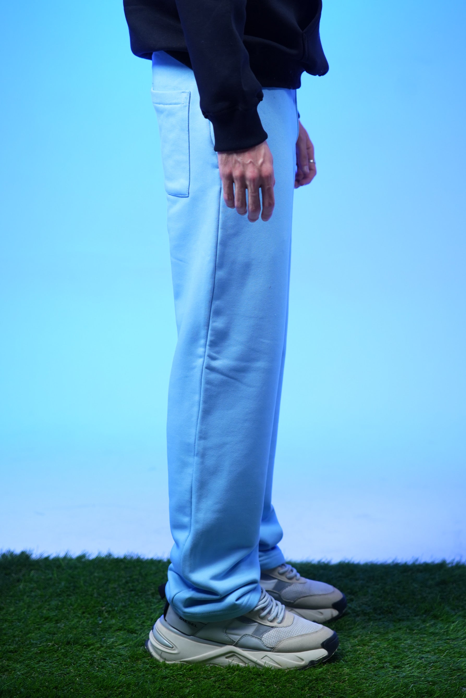Unisex Plain Sweatpants BabyBlue - Denjoe