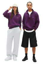 Dark Purple Quarter-zip Boxy Fit Unisex