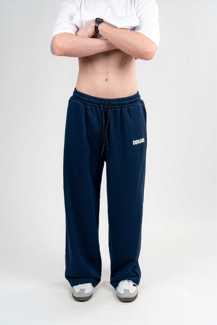 Navy Sweatpants Unisex Loose Fit