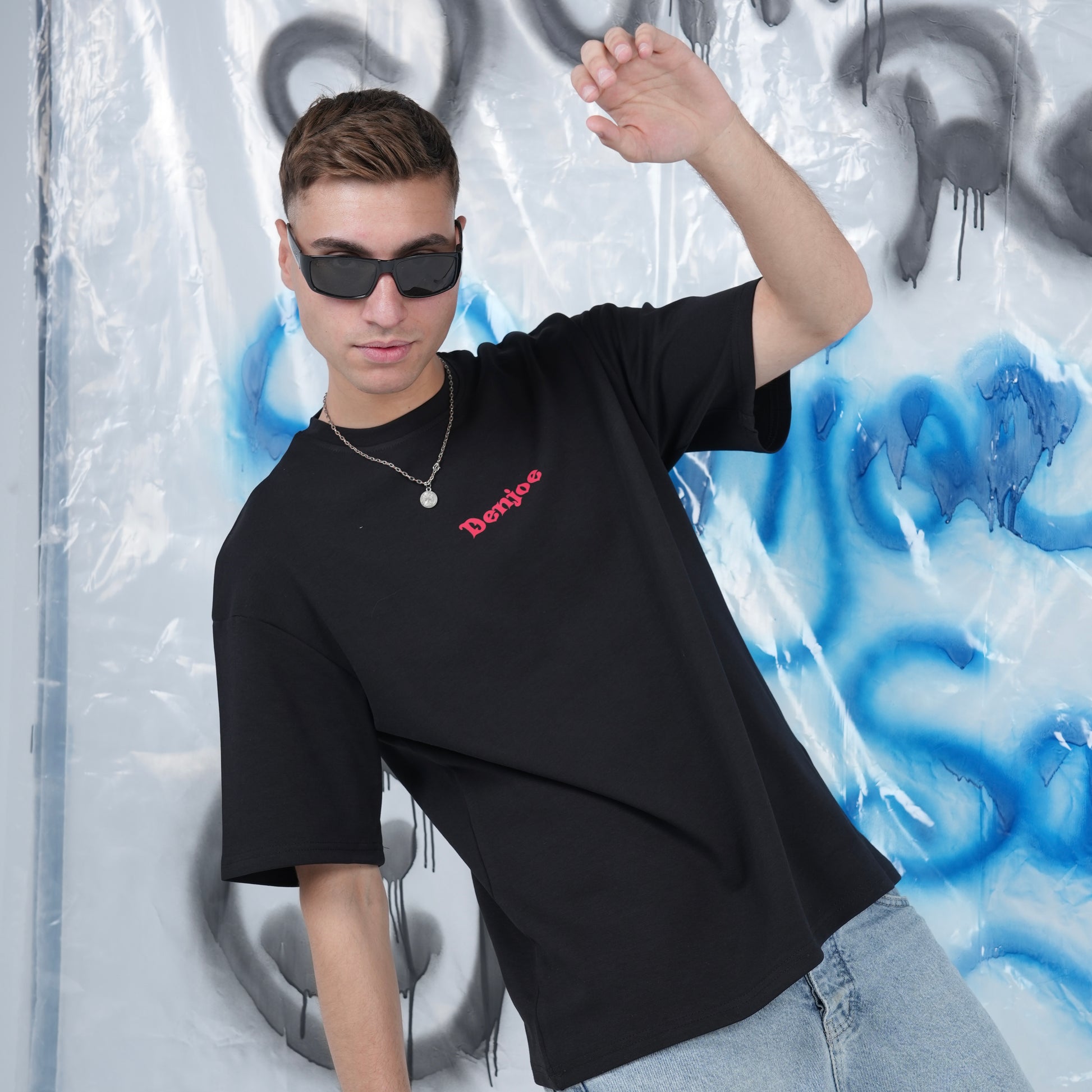 “LOVE WILL HAVE ITS SACRIFICES” Printed Oversized Tee - Denjoe
