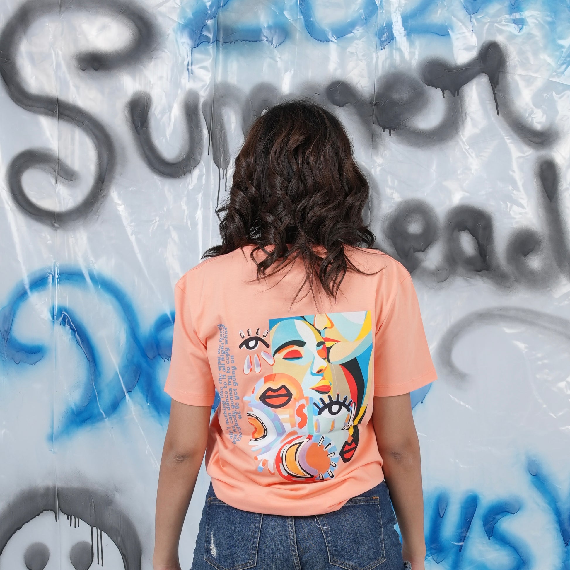 “All Eyes on us” Printed Regular Tee - Denjoe