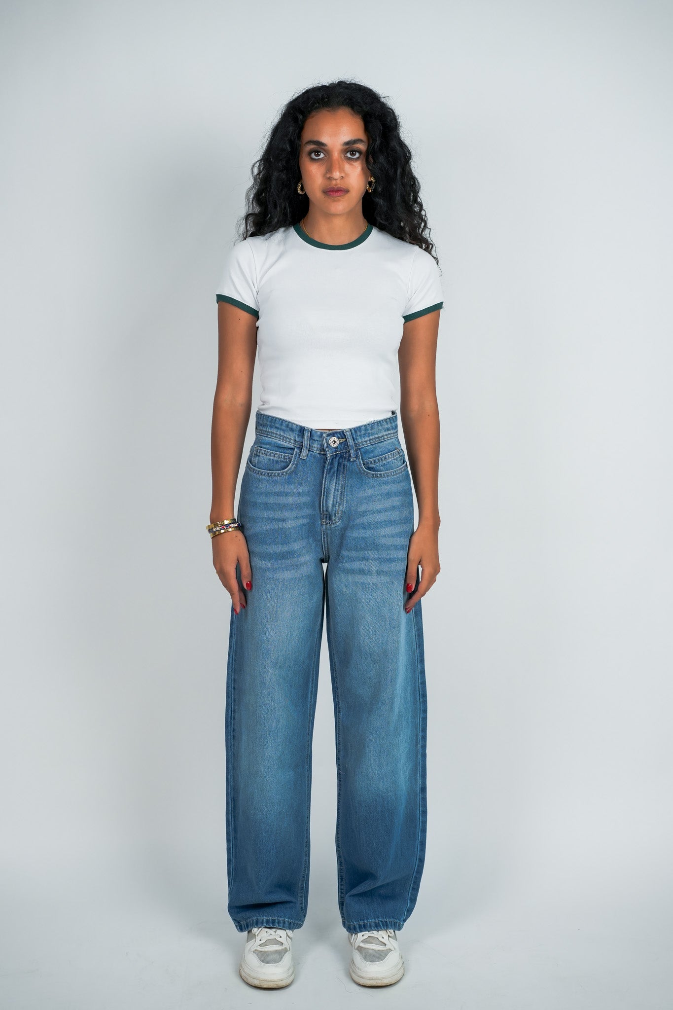 Relaxed Jeans Regular Waist - Mid-Blue