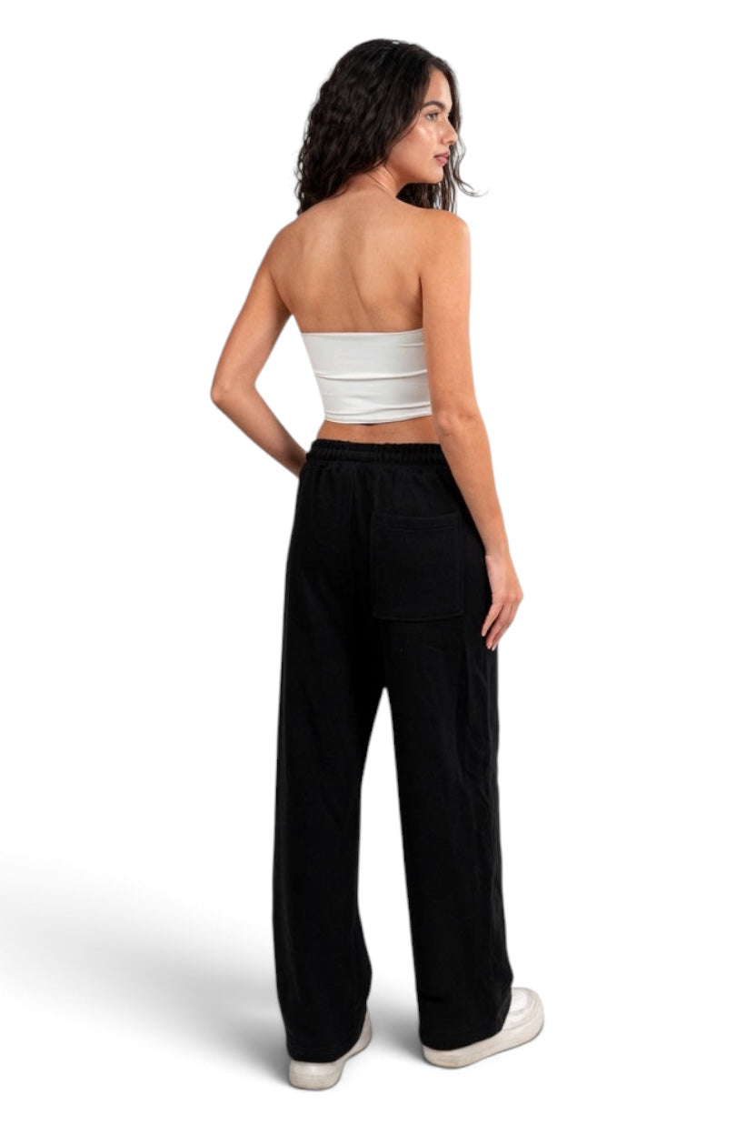 Black Sweatpants with pocket Unisex Loose Fit