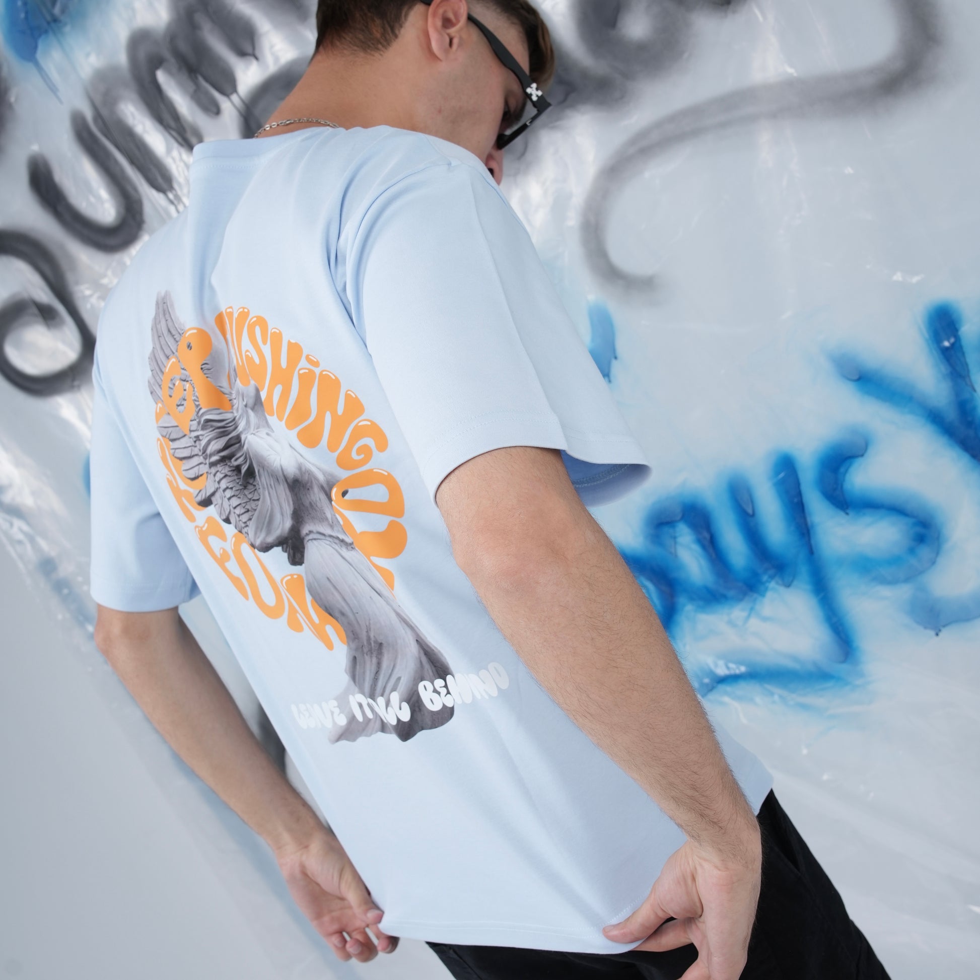 “Keep pushing Forword” Printed Oversized Tee - Denjoe