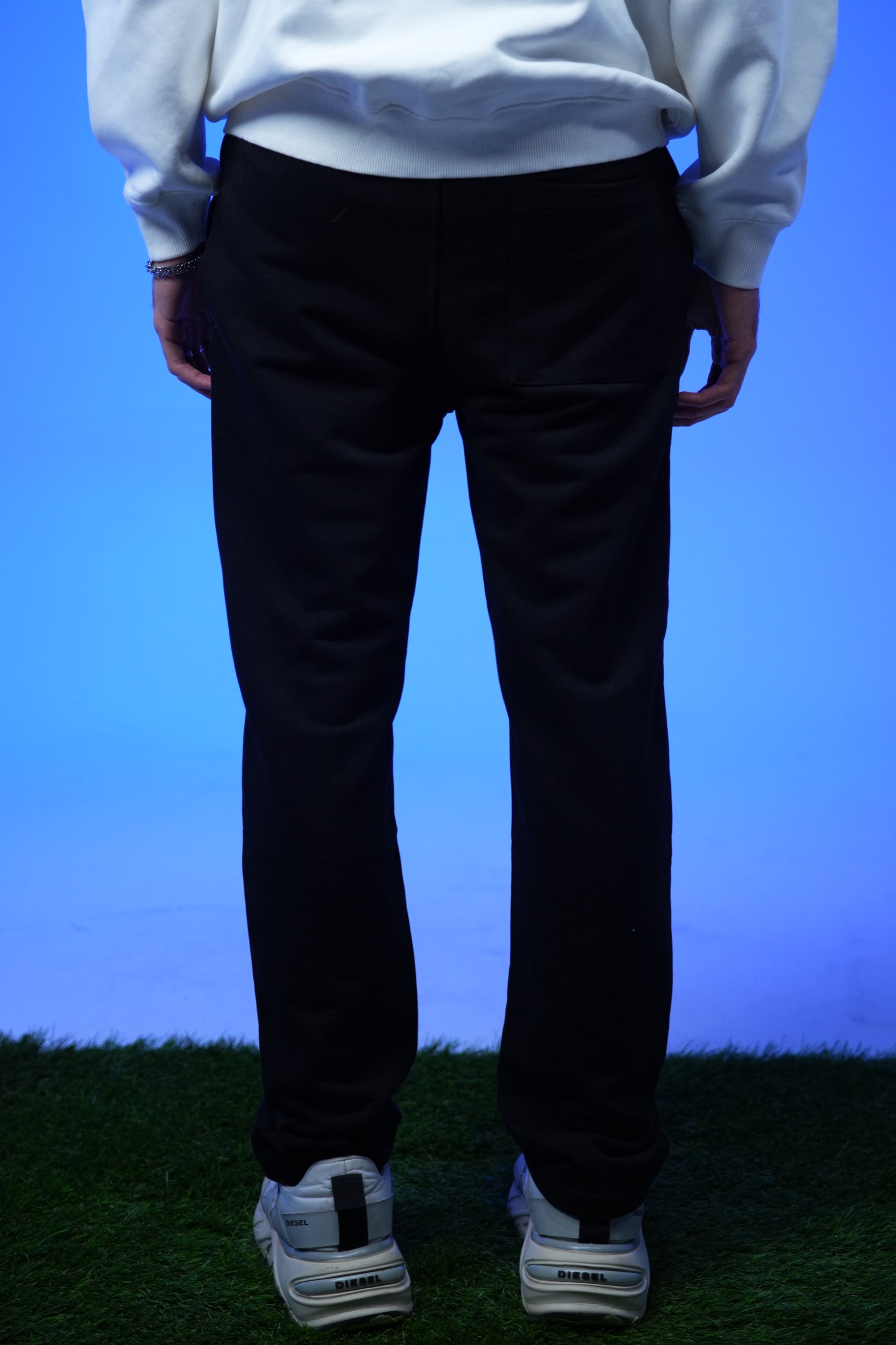 Unisex Plain Sweatpants Black - Denjoe