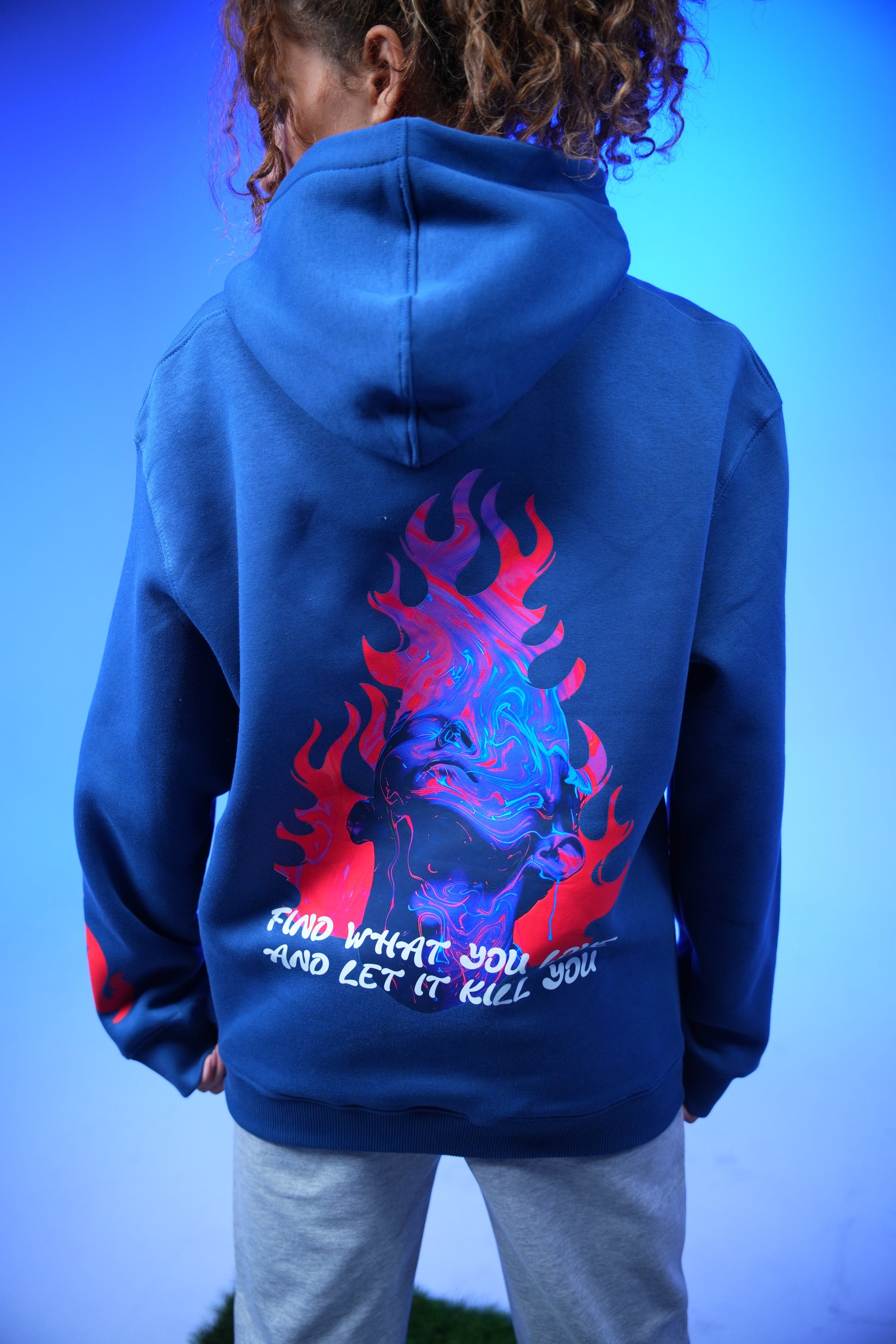 “Find what you love and let it kill you” Printed Oversized Hoodie - Denjoe